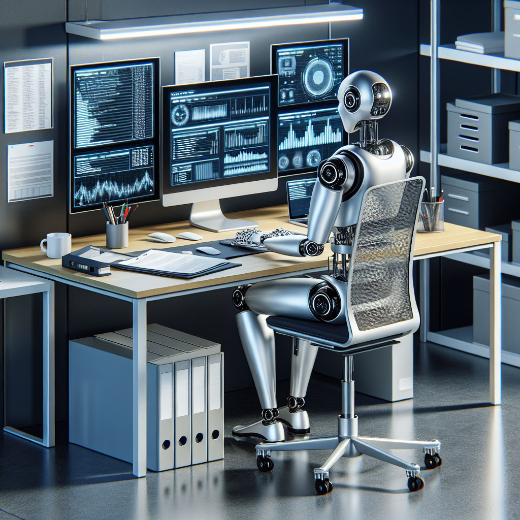 AI Office 360 Bot working on computer